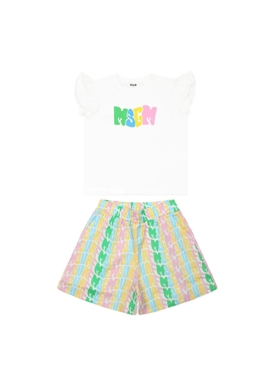 MSGM Kids T-shirt con Shorts per Neonate