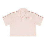 Palm Angels Kids Polo Rosa con Logo Fucsia per Bambine