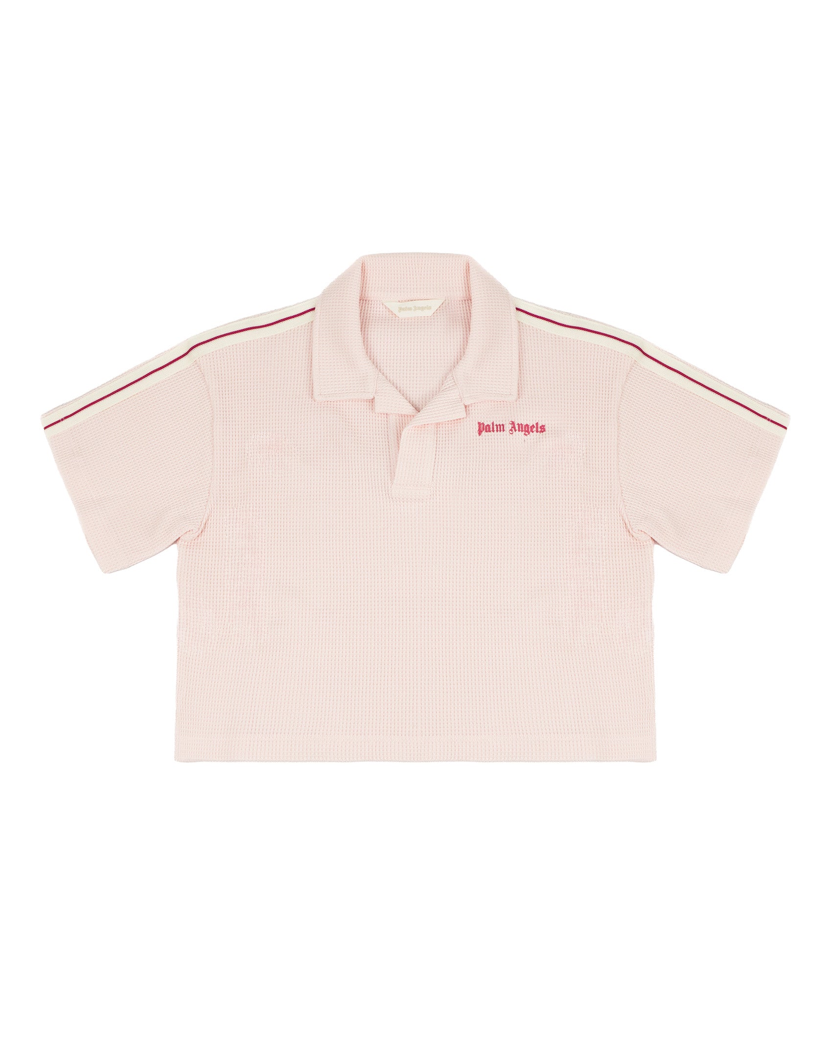 Palm Angels Kids Polo Rosa con Logo Fucsia per Bambine