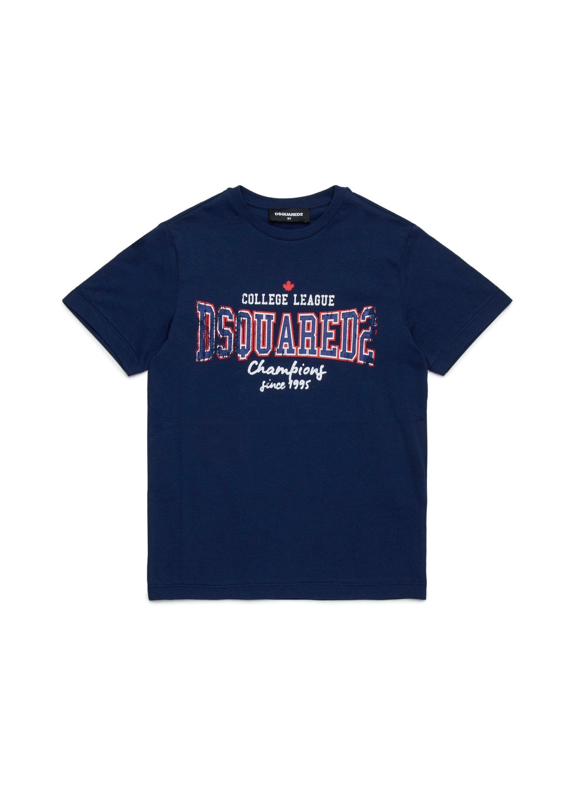 Dsquared2 Kids T-shirt Bluette con Logo per Bambini