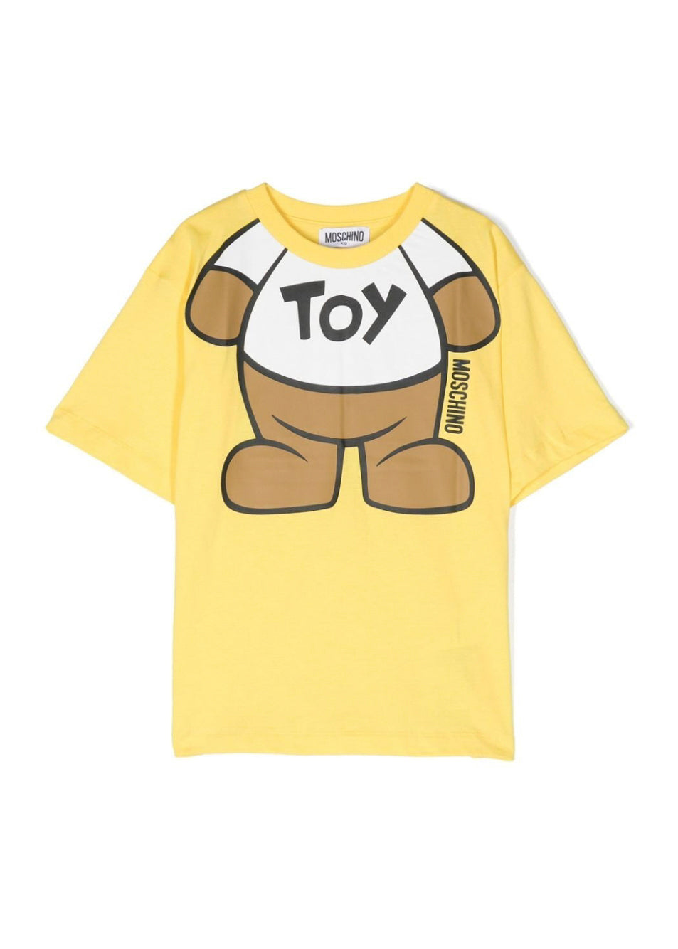 Moschino Kids T-shirt Gialla con Stampa per Bambini (fronte)