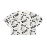 Iceberg Kids T-Shirt Bianca/Nera con Logo per Bambine