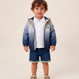 Boss Kids Short in Denim Blu per Neonati