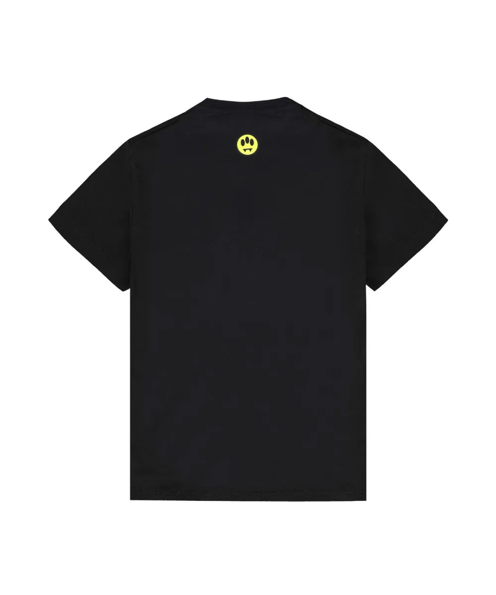 Barrow Kids T-Shirt Nero con Stampa Teddy Multicolor per Bambine