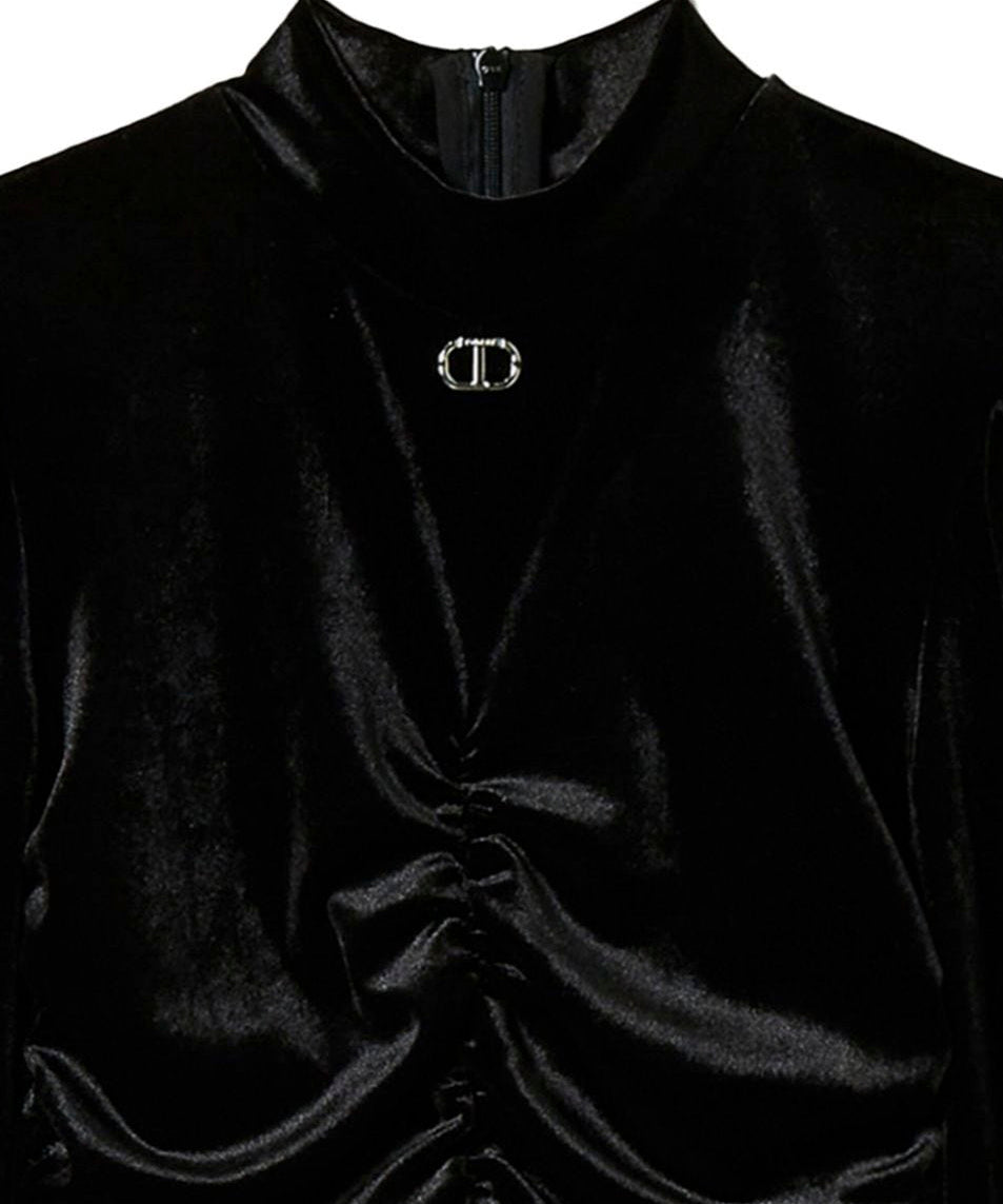 Twinset Kids Abito Nero con Balze per Bambine
 (dettaglio)