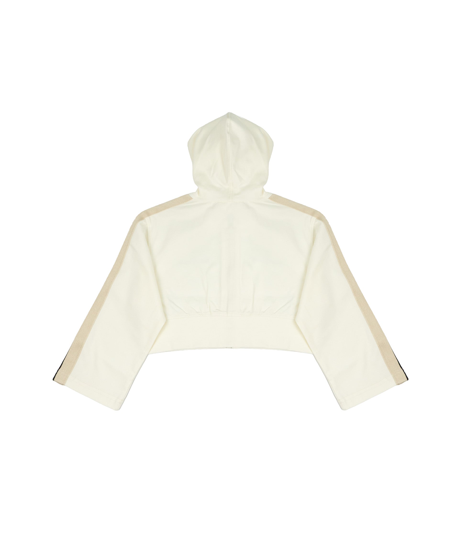 Palm Angels Kids Felpa Off-White con Cappuccio con Logo per Bambine