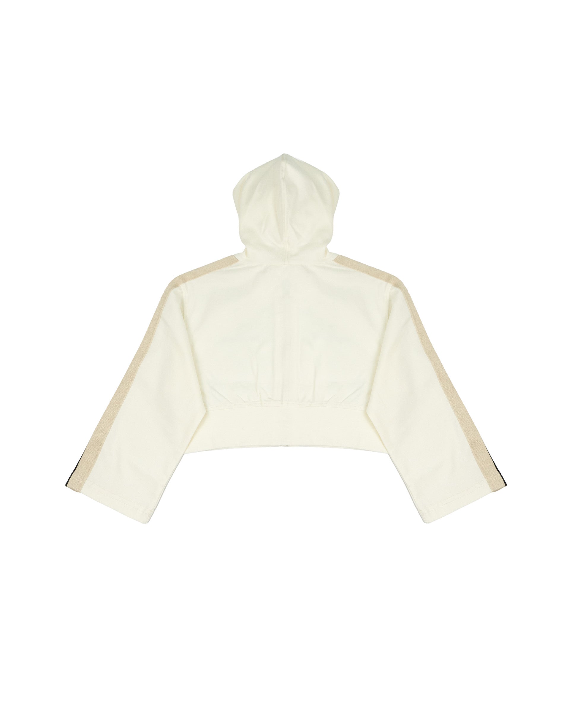Palm Angels Kids Felpa Off-White con Cappuccio con Logo per Bambine