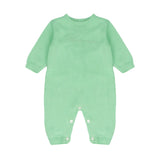Blumarine Kids Tutina Verde Menta in Filo con Logo Ricamato