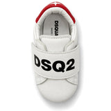 Dsquared2 Kids Sneaker Bianca con Dettagli Rossi per Neonati