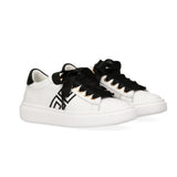 Elisabetta Franchi La Mia Bambina Sneakers Bassa Bianco/Nero con Lacci per Bambine