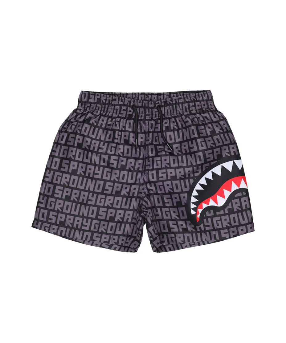 Sprayground Kids Costume Grigio All-Over con Logo per Bambini
