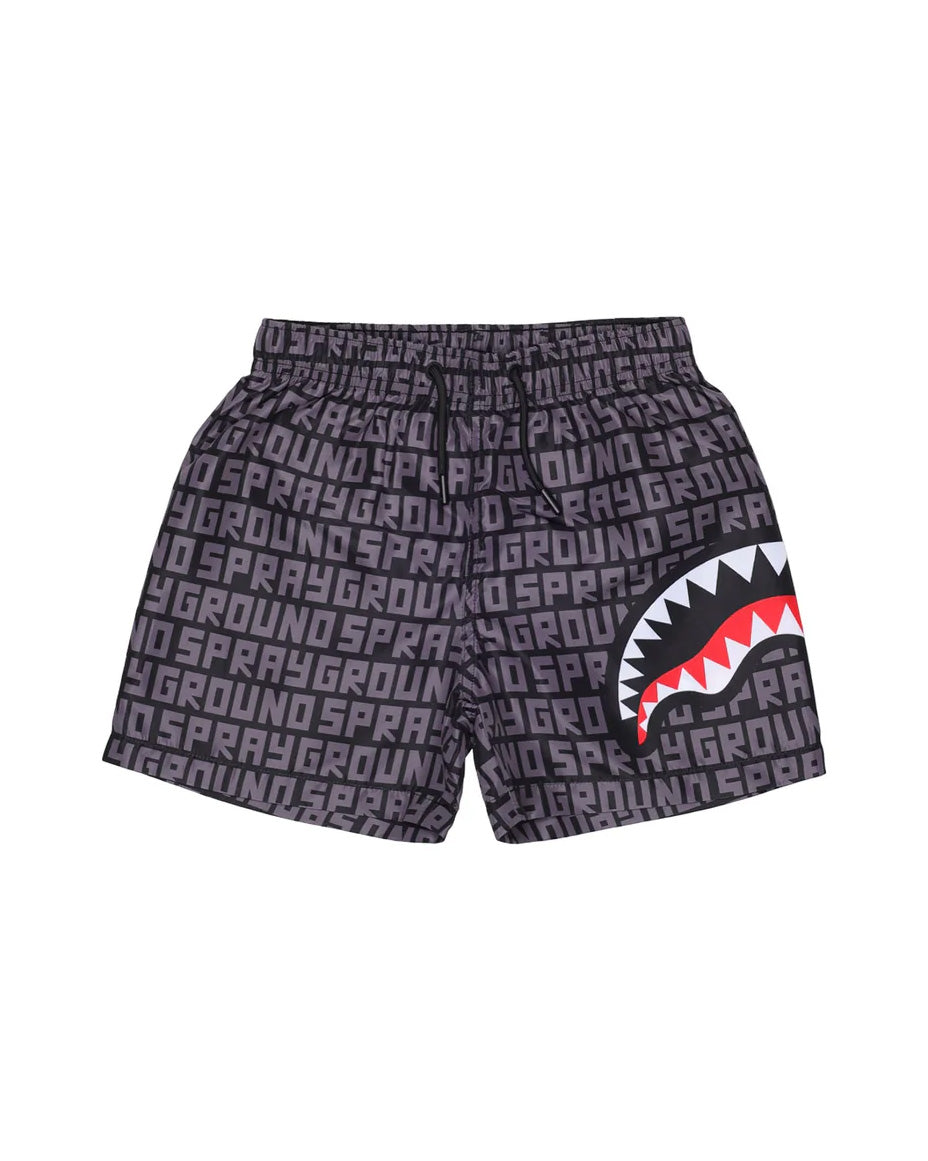 Sprayground Kids Costume Grigio All-Over con Logo per Bambini