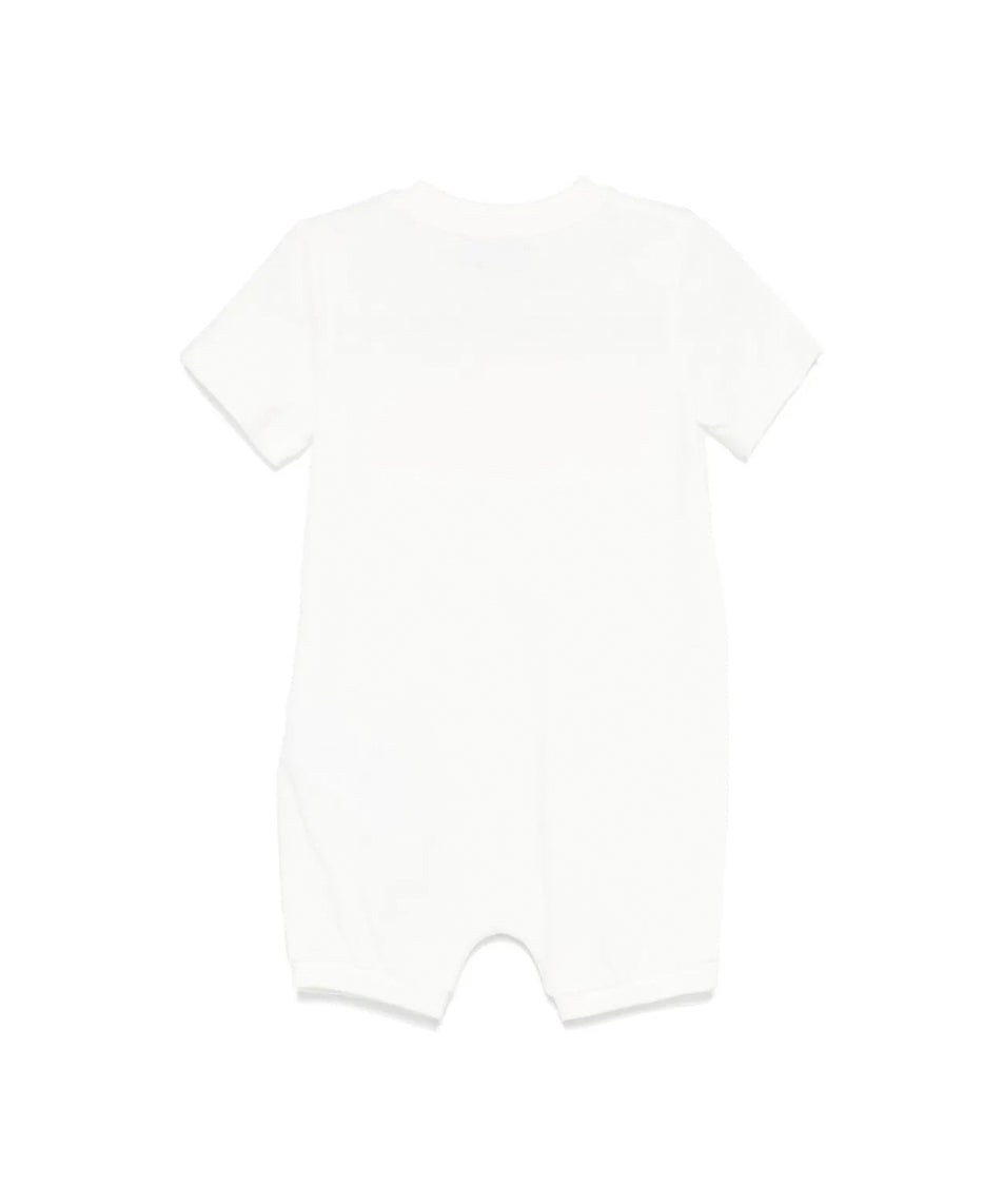 Moschino Kids Tutina Panna con Stampa Colorful per Neonate