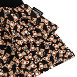 Moschino Kids Gonna nero con Teddy Bear per Neonate