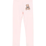 Moschino Kids Leggings rosa con Teddy per Bambine