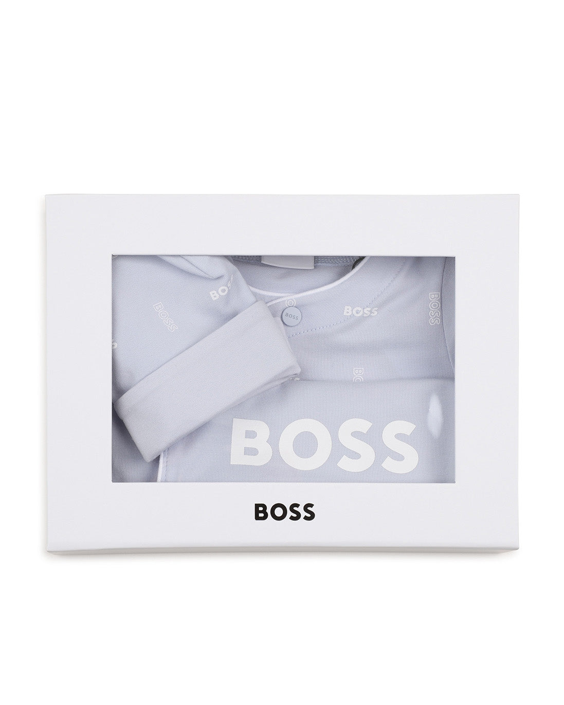 Boss Kids Tutina+ Bavetto + Cappello Blu Cielo All-Over per Bambini