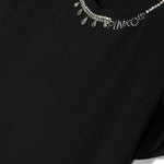 Pinko Kids T-shirt Nera con Decorazione Cristalli