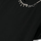 Pinko Kids T-shirt Nera con Decorazione Cristalli