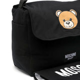 Moschino Kids Borsa Mamma Nera con Stampa