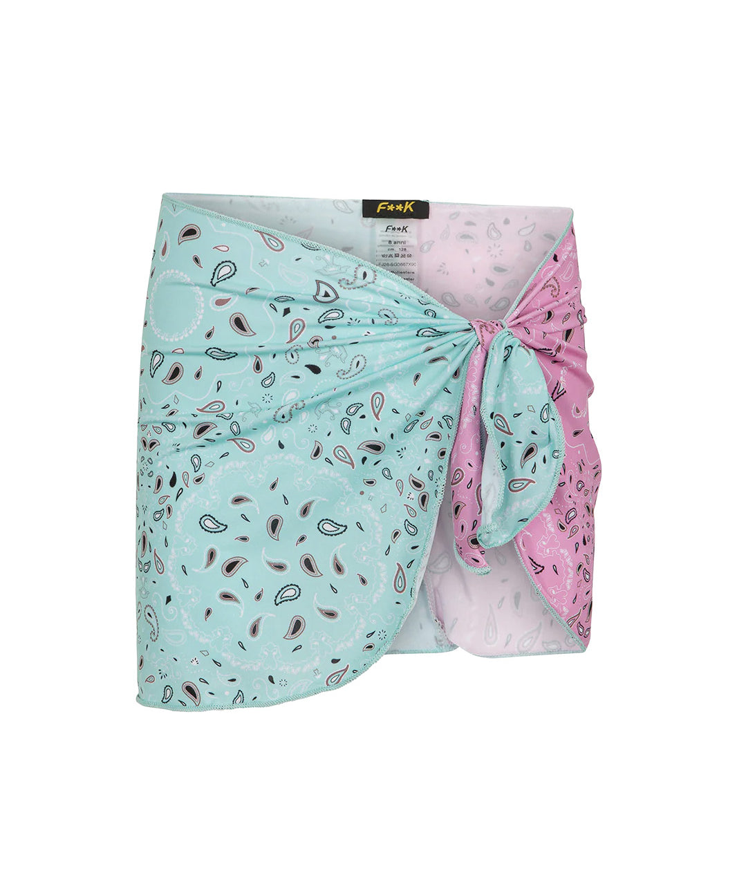 F**K Kids Pareo Fantasia Bandana Rosa e Celeste per Bambine