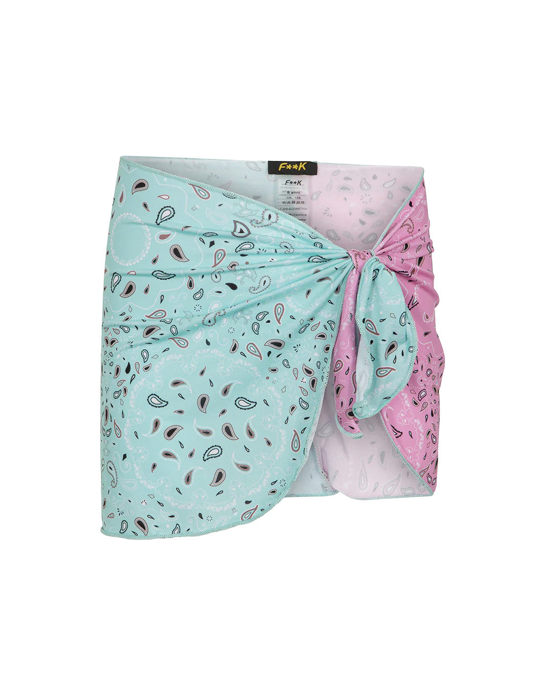 F**K Kids Pareo Fantasia Bandana Rosa e Celeste per Bambine