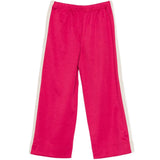 Palm Angels Kids Pantalone Bordeaux con Logo per bambine