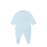 Moschino Kids Tutina Celeste con Stampa Teddy per Neonati (retro)