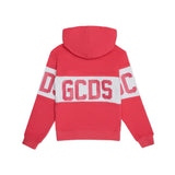 Gcds Kids Felpa con Cappuccio Fuxia  con Stampa a contrasto per Bambine