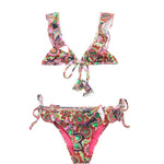 4GIVENESS Costume Bikini Fantasia Tropical Bouquet per Bambine (fronte)