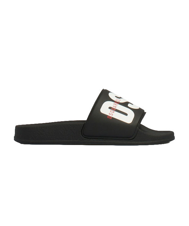 Dsquared2 Kids Sandalo Nero con Logo per Bambini