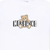 Moschino Kids T-Shirt Bianco con Teddy Bear per Bambini