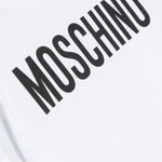 Moschino Kids T-Shirt Bianca con Logo per Neonati