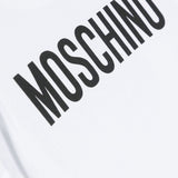 Moschino Kids T-Shirt Bianca con Logo per Neonati