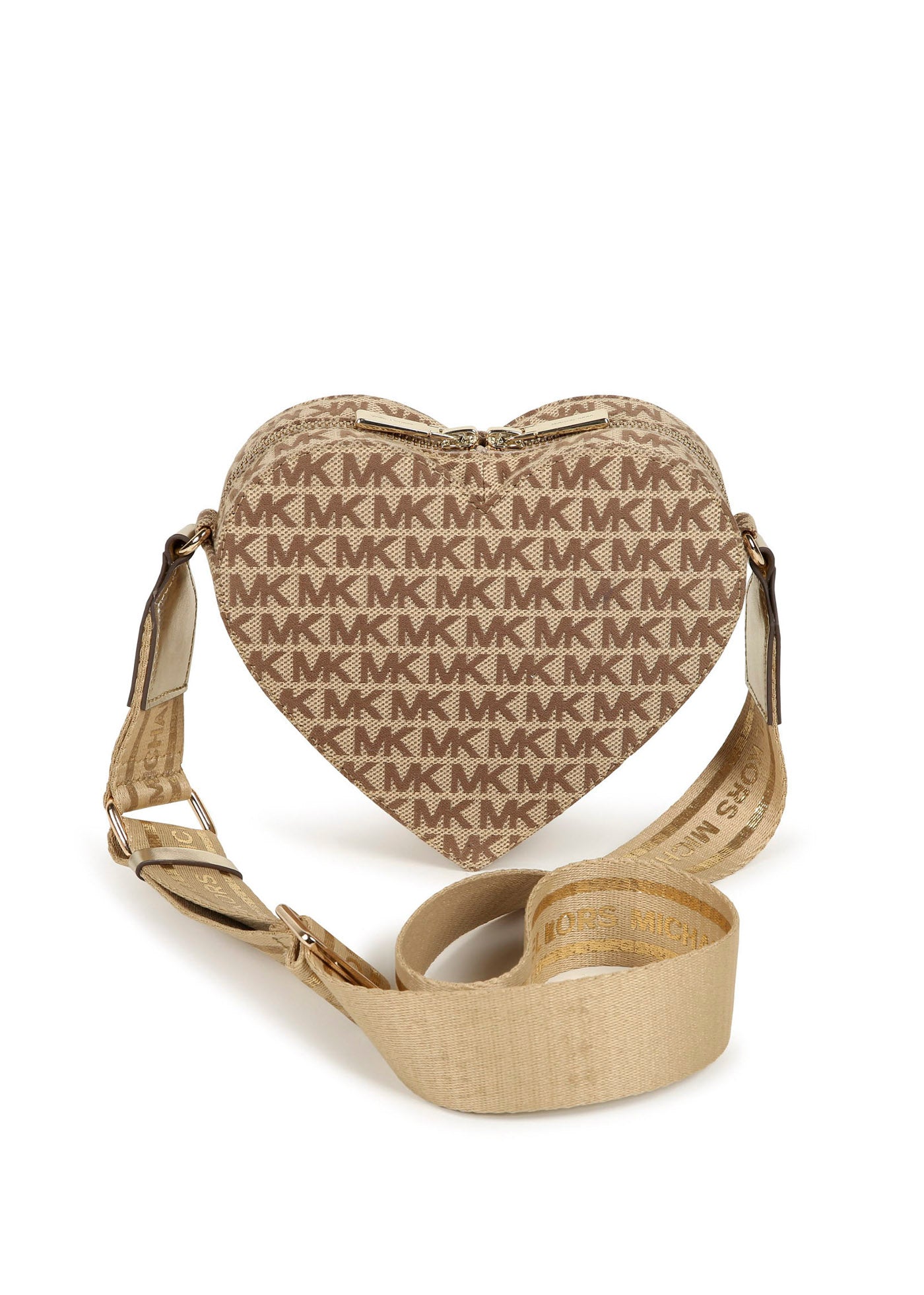 Michael Kors Kids Borsa Beige Cuore con Monogram per Bambine (retro)