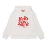 Max & Co Kids Felpa Bianco con Stampa Rosso per Bambine