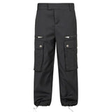John Richmond Kids Pantalone Cargo Nero con Logo per Bambini
