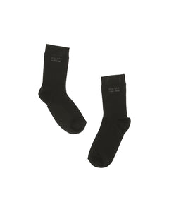 Elisabetta Franchi La Mia Bambina Calzini Neri con Logo per Bambine