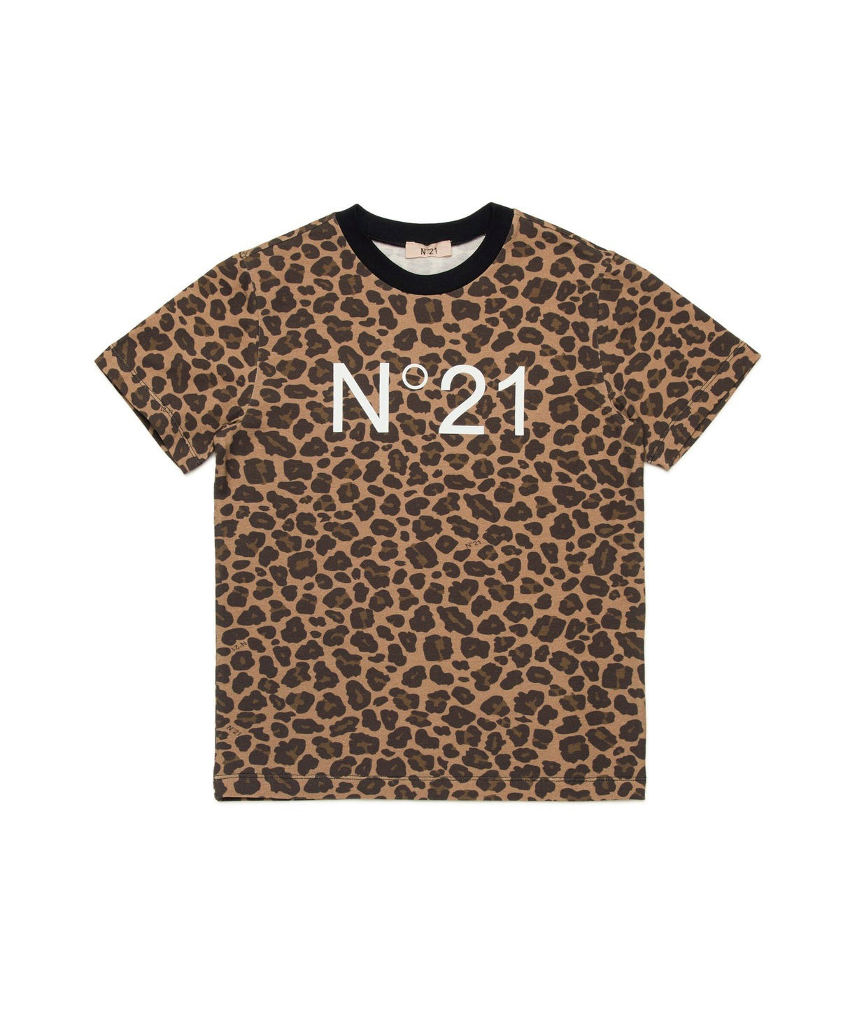 N°21 Kids T-shirt Maculata con Stampa per Bambine