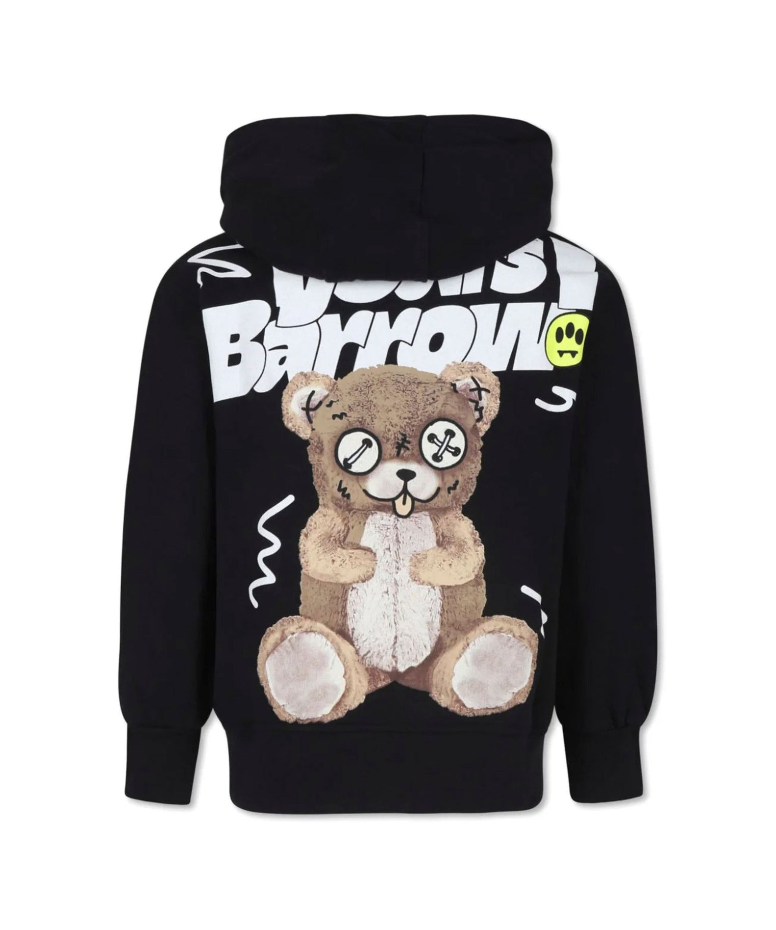 Barrow Kids Felpa Nera con Cappuccio con Stampa per Bambini (retro)
