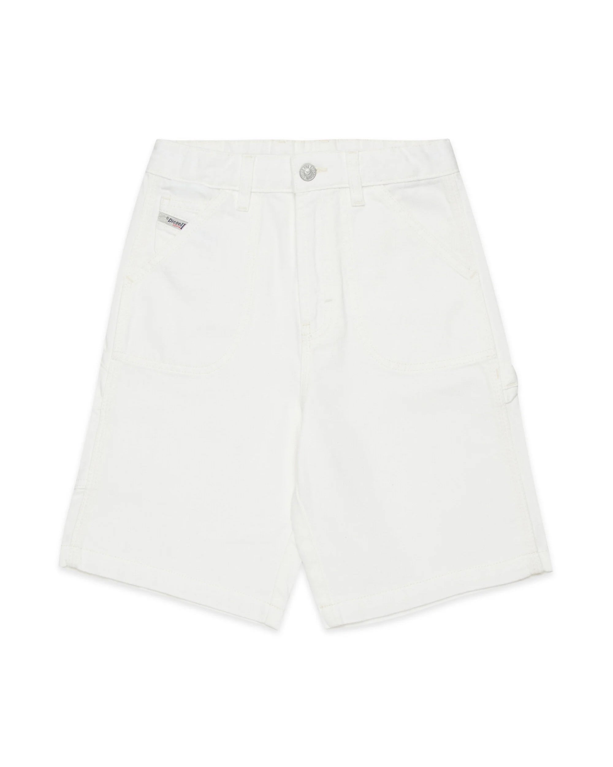 Diesel Kids Bermuda in Denim Bianco per Bambini