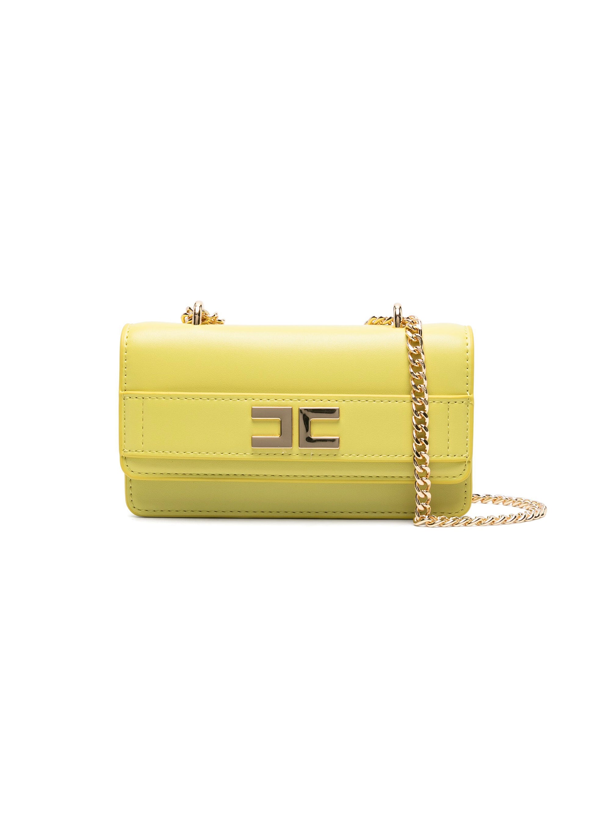 Elisabetta Franchi La Mia Bambina Borsa a Spalla Cedro con Placca Logo