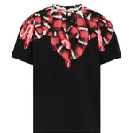 Marcelo Burlon County Of Milan Kids T-Shirt Nera con Stampa Snake Rossa per Bambini