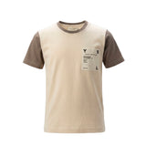 Yes London Kids T-Shirt Beige e Fango con Logo per Bambini