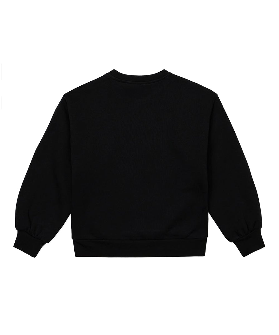 Iceberg Kids Felpa Nera con Logo e Daffy Duck per Bambine (retro)
