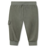 Boss Kids Pantalone Verde con Elastico per Neonati