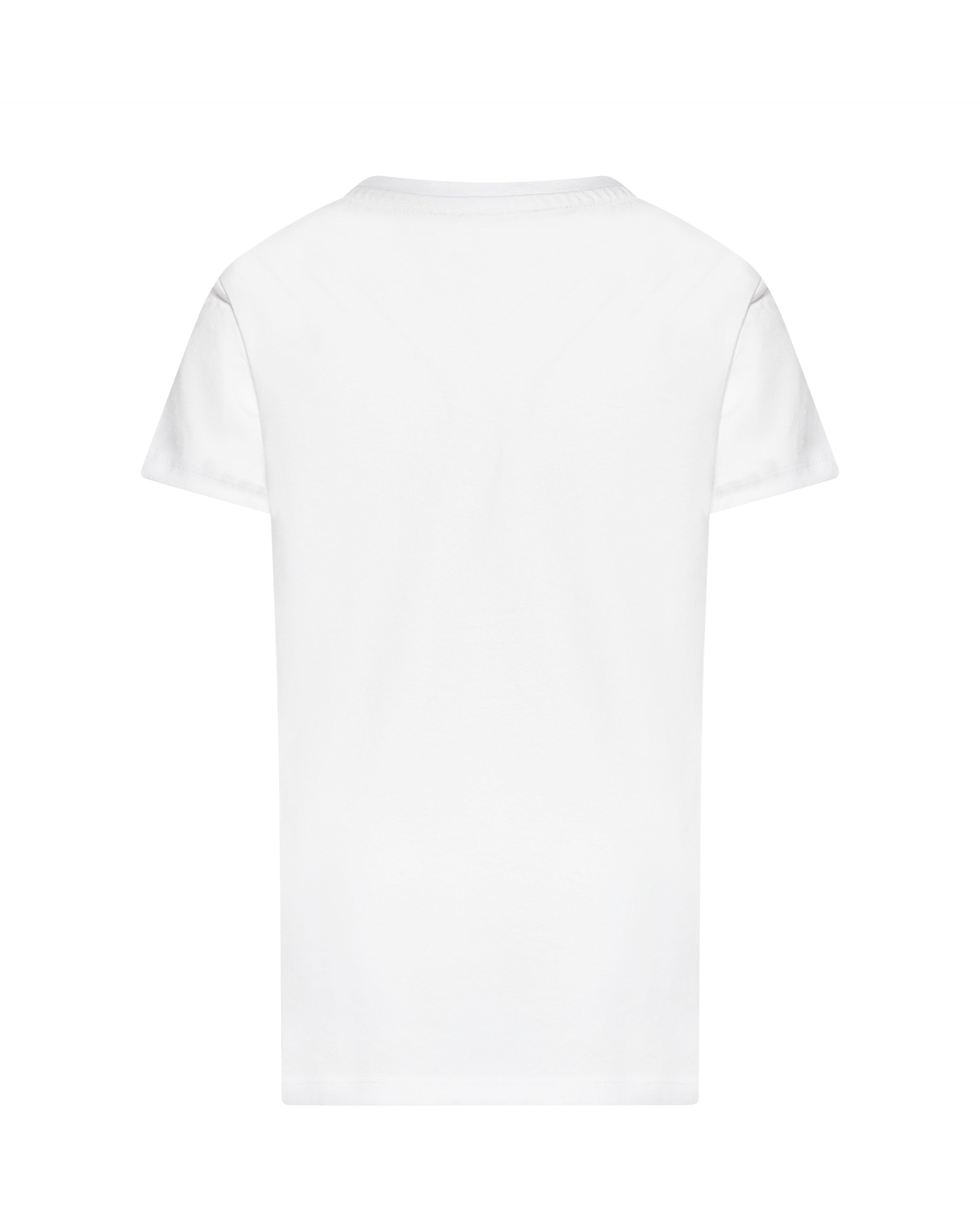 John Richmond Kids T-Shirt Bianco con Logo Ricamato per Bambini