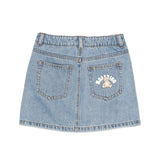 Moschino Kids Gonna in Denim con Ricamo Teddy Bear per Bambine