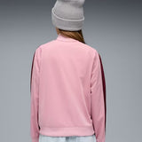 Puma Kids Felpa con Zip Colletto Alto Rosa per Bambine