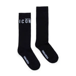 Dsquared2 Kids Calzini Neri Con Logo