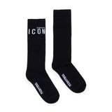 Dsquared2 Kids Calzini Neri Con Logo